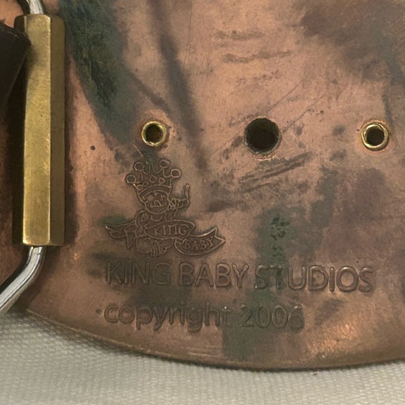 King Baby Studio Belt Buckle Brass Copper & Silver 34 2006 - Picture 4 of 9